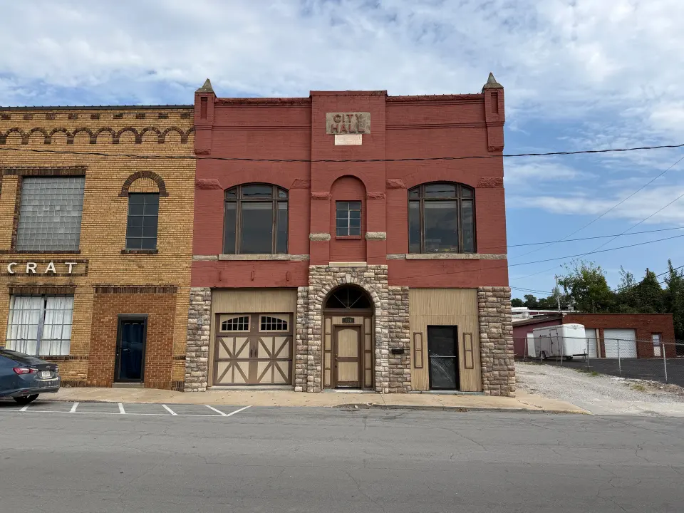 The historic Old City Hall at 216 S Washington Street in Clinton, Missouri.